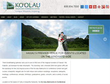 Tablet Screenshot of koolauballrooms.com
